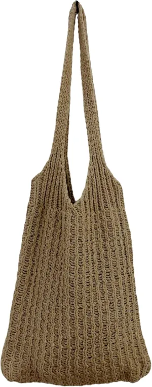 Grunge Knitted Tote Bag Y2K Fairycore Shoulder Bag Aesthetic Hobo Bag Indie Crossbody Bag Alt Purse Accessories
