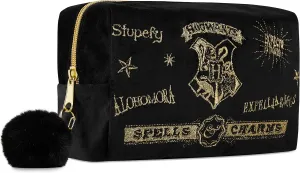 Harry Potter Makeup Bag for Women, Teenagers, Girls - Velvet Hogwarts Cosmetic Bags Travel Accessories - Gifts for Girls
