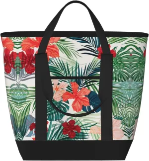 Hibiscus Flowers Women's tote bags and reusable women's beach bags are suitable for travel insulation and cooling bags.