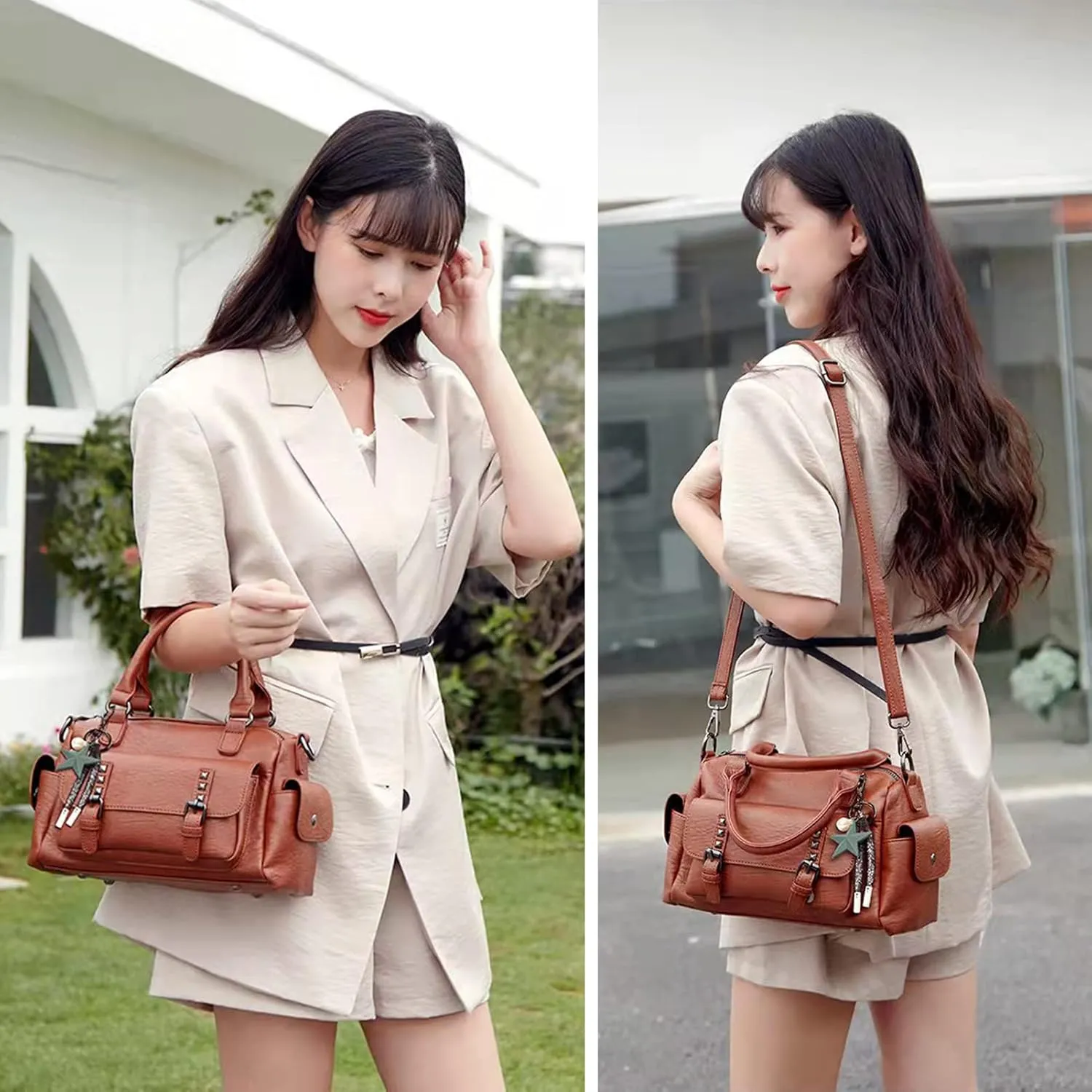 Hobo Bags for Women PU Leather Purses and Handbags Shoulder Bags Ladies Crossbody Bags Top Handle Tote Bag