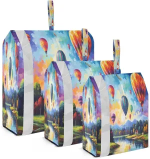 Hot Air Balloons Compression Packing Cubes Suitcase Organizer Bags Set for Travel Cubes for Women Travel Accessories