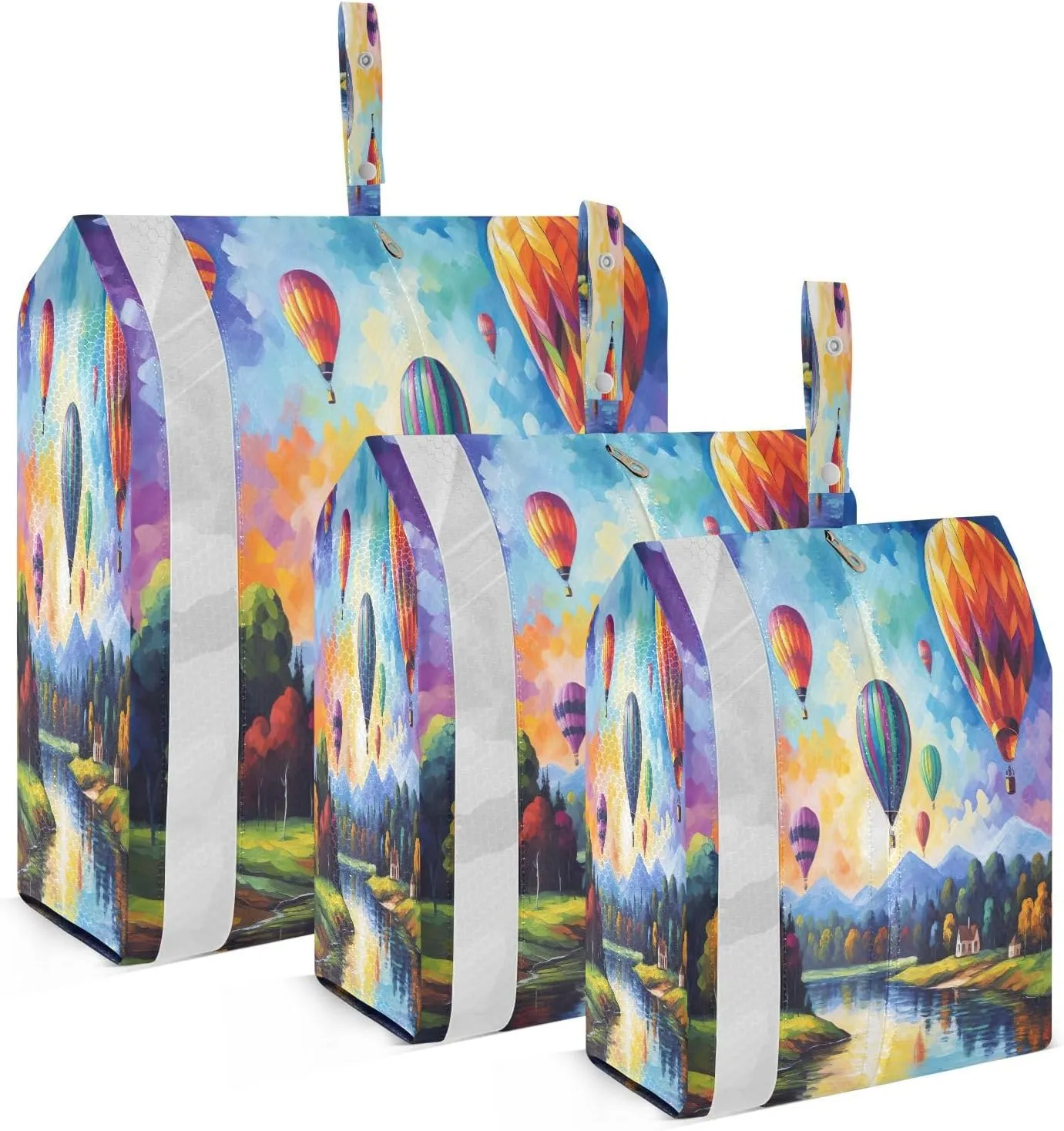 Hot Air Balloons Compression Packing Cubes Suitcase Organizer Bags Set for Travel Cubes for Women Travel Accessories