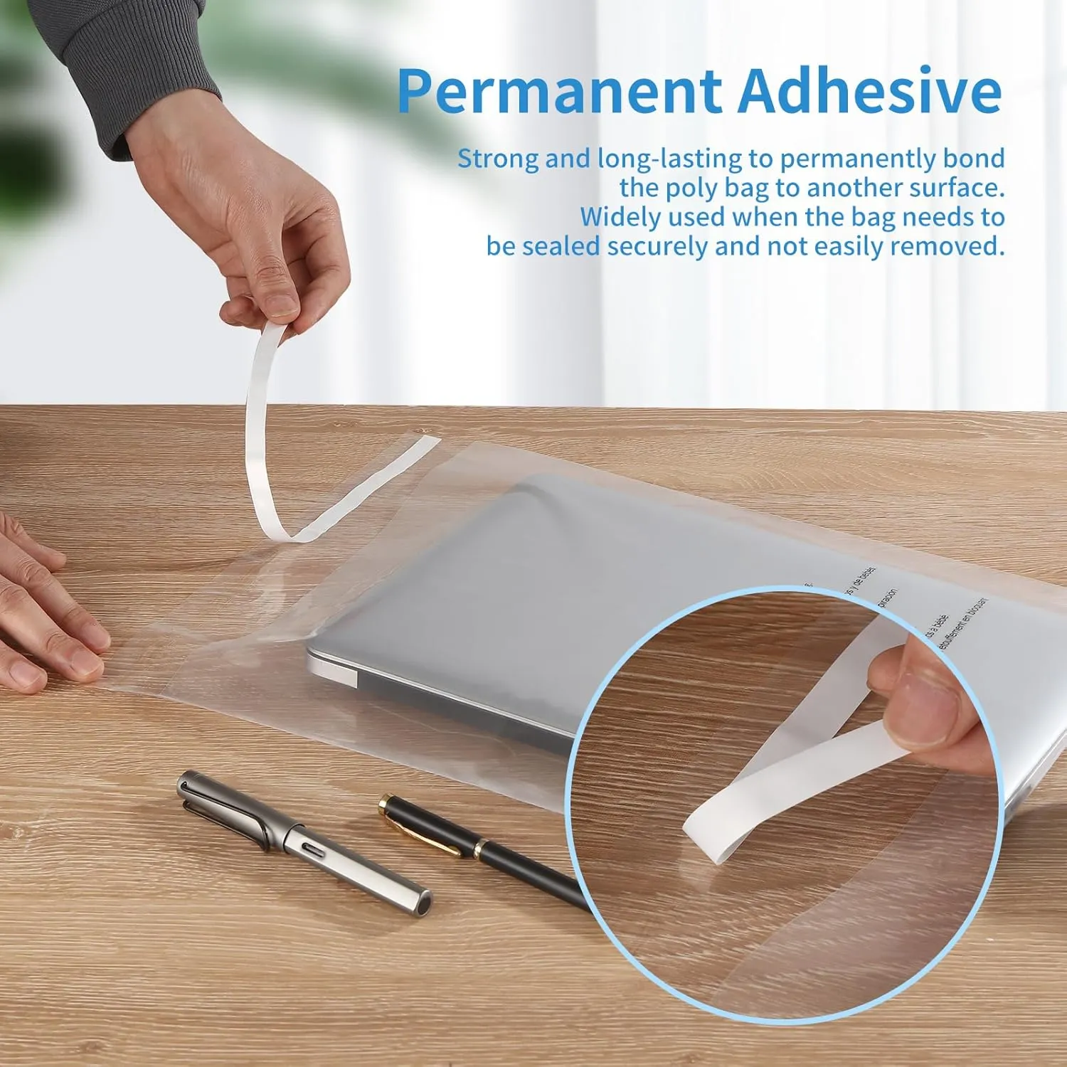 iMailer - 500 Pcs - 10" x 13" Clear Poly Bags for Clothing - Self Seal Suffocation Warning Plastic Poly Bags 1.6 Mil for Shipping, Packaging, T-Shirt - Permanent Adhesive