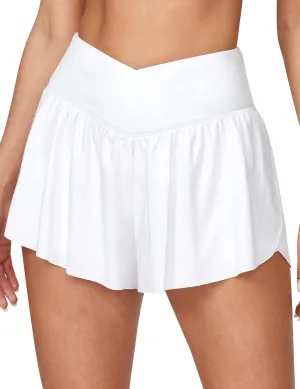IUGA Athletic Shorts for Women High Waisted Workout Running Shorts Crossover Flowy Butterfly Preppy Clothes Skorts for Woman