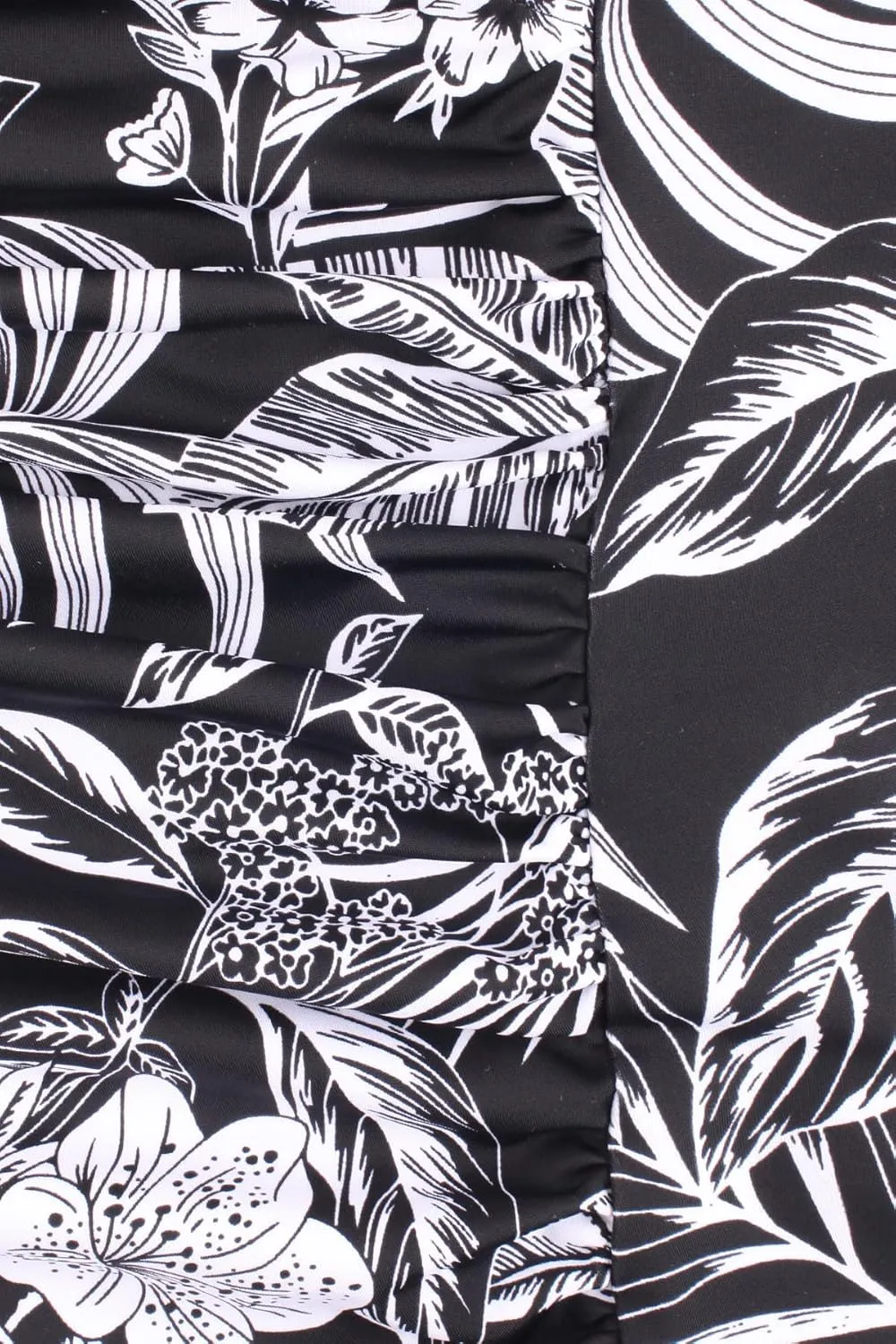 JINXUEER Plus Size Swimsuits Ruched Modest Swimdress Floral Tankini Swimwear Two Piece Skirt Bathing Suit for Women