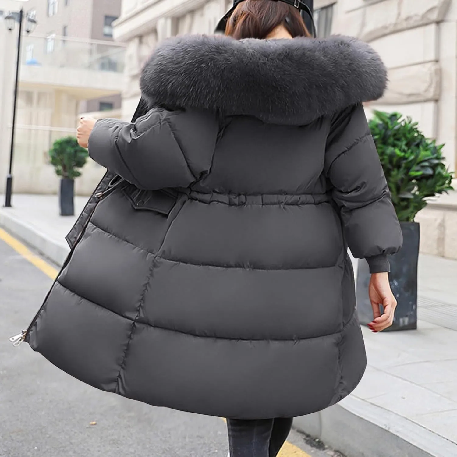 JOFOW warm jackets for women quilted jackets for women jackets for women trendy long jackets for women