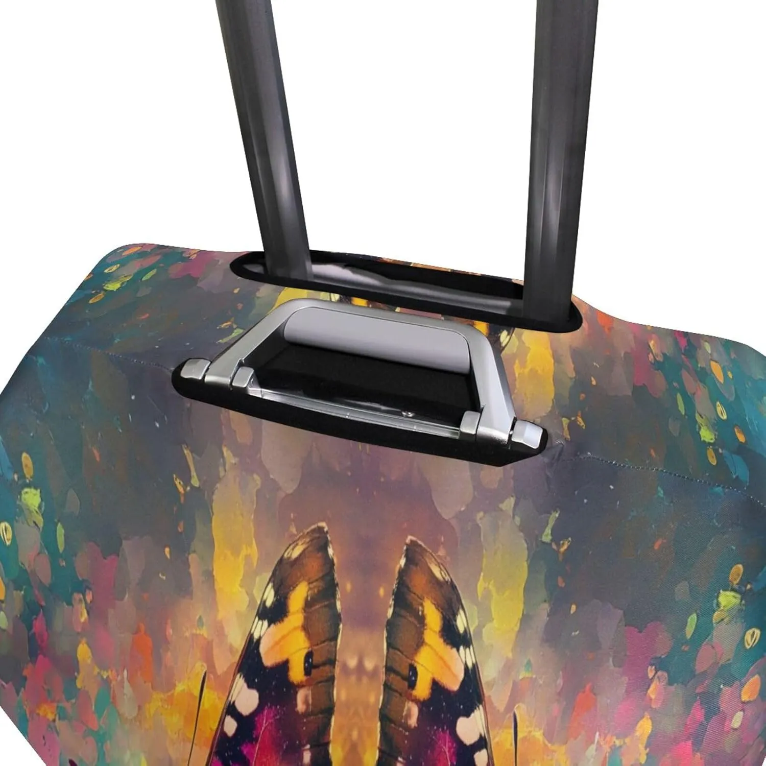 Joisal Butterflies Colors Large Luggage Cover Fit 18-32 Inch Luggage Covers Tsa Approved Elastic Suitcase Accessories