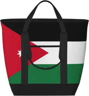 Jordanian flag Women's tote bags and reusable women's beach bags are suitable for travel insulation and cooling bags.