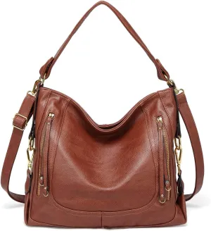 Kasqo Hobo Bags for Women,Large Ladies Purses and Handbags Vegan Leather Shoulder Bags Fashion Satchel Bag Tote Bags