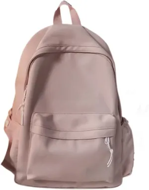 Kawaii Cute Aesthetic School Laptop Backpack with Accessories Plush Pendant for Teen Girls (Pink, without Mr. Rabbit)