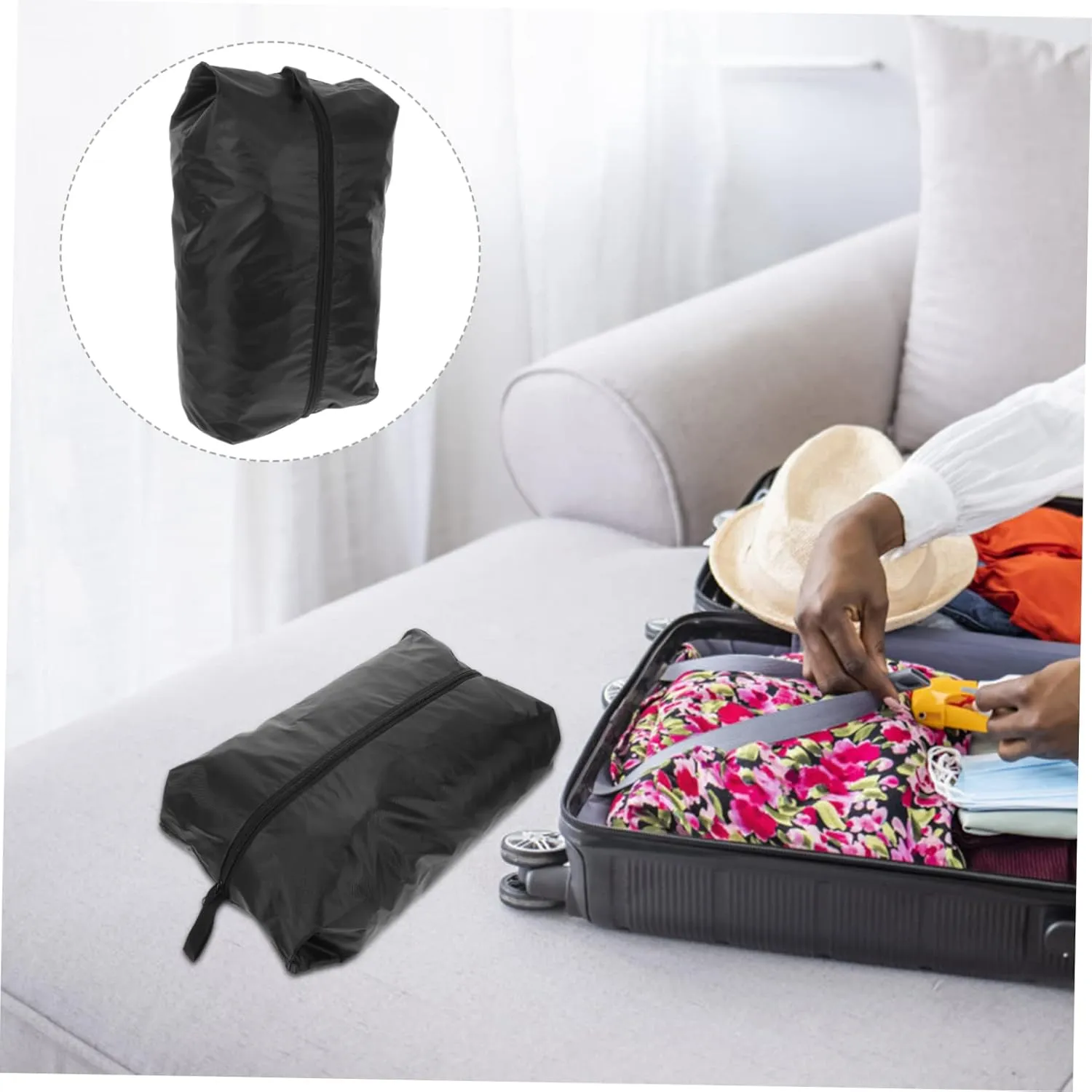 KESYOO 4pcs Clothes Storage Bag Mens Garment Bags for Travel Mens Travel Essentials Storage Bags for Clothes Clear Makeup Bags Garment Storage Bag Clothing Storage Bags Black Polyester
