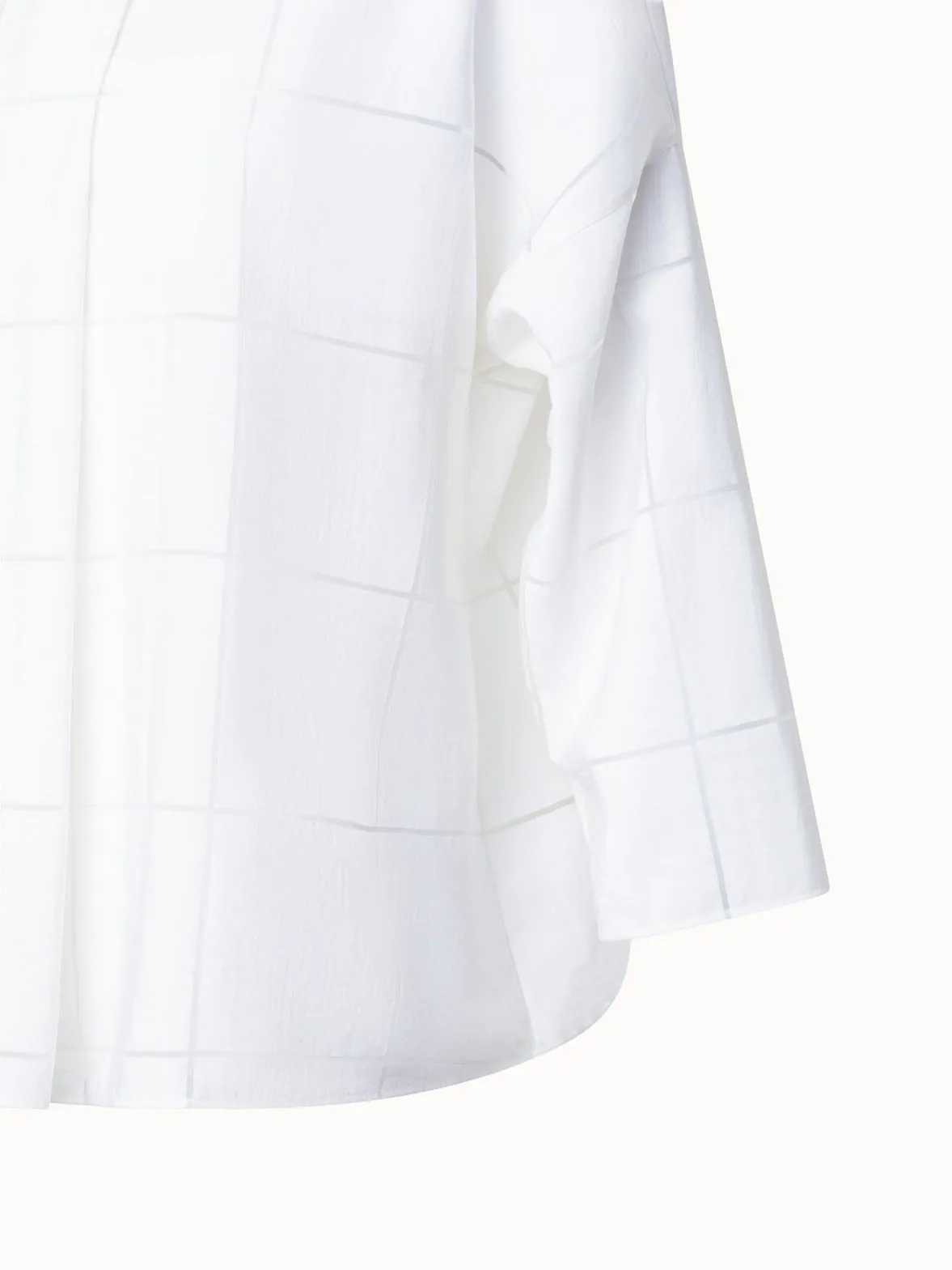 Kimono Blouse with Window Plaid