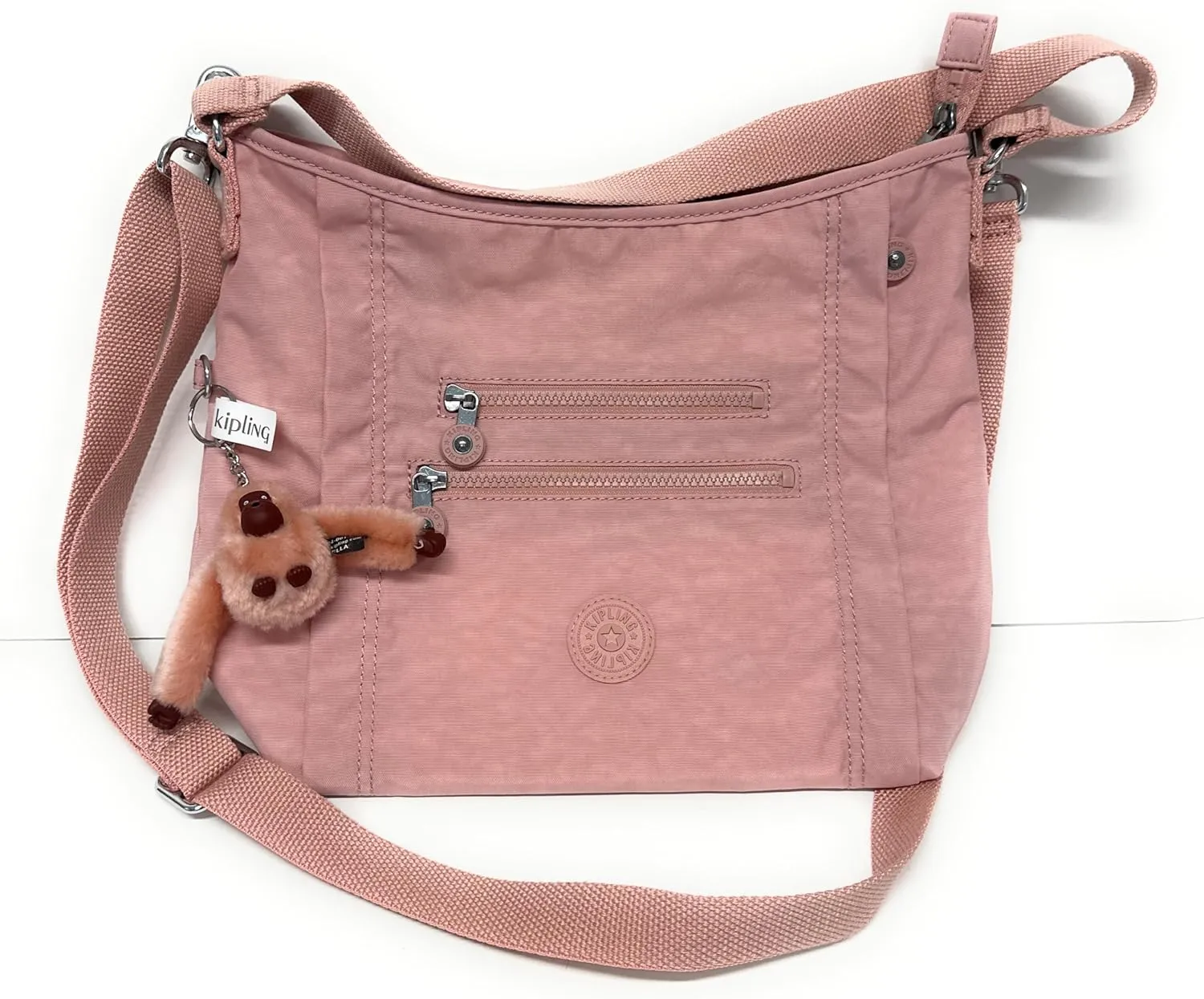 Kipling Women's Belammie Handbag, Organize Accessories, Spacious Interior, Removable Shoulder Strap, Nylon Travel Bag-Illuminating Pink (KI1700)
