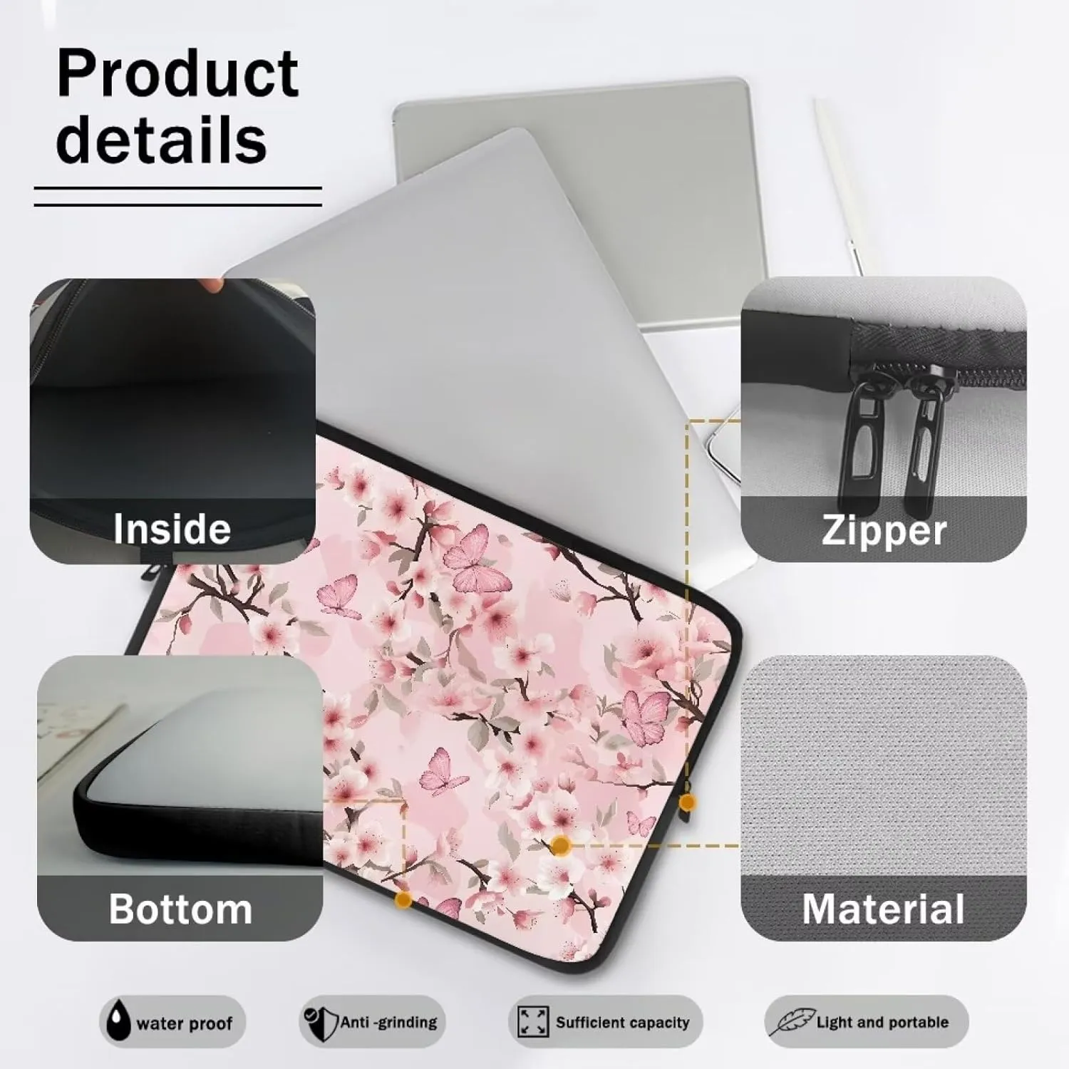 Laptop Bag for Women 10~17 inch Waterproof Computer Bags Lightweight Large Capacity Laptop Accessories for Work