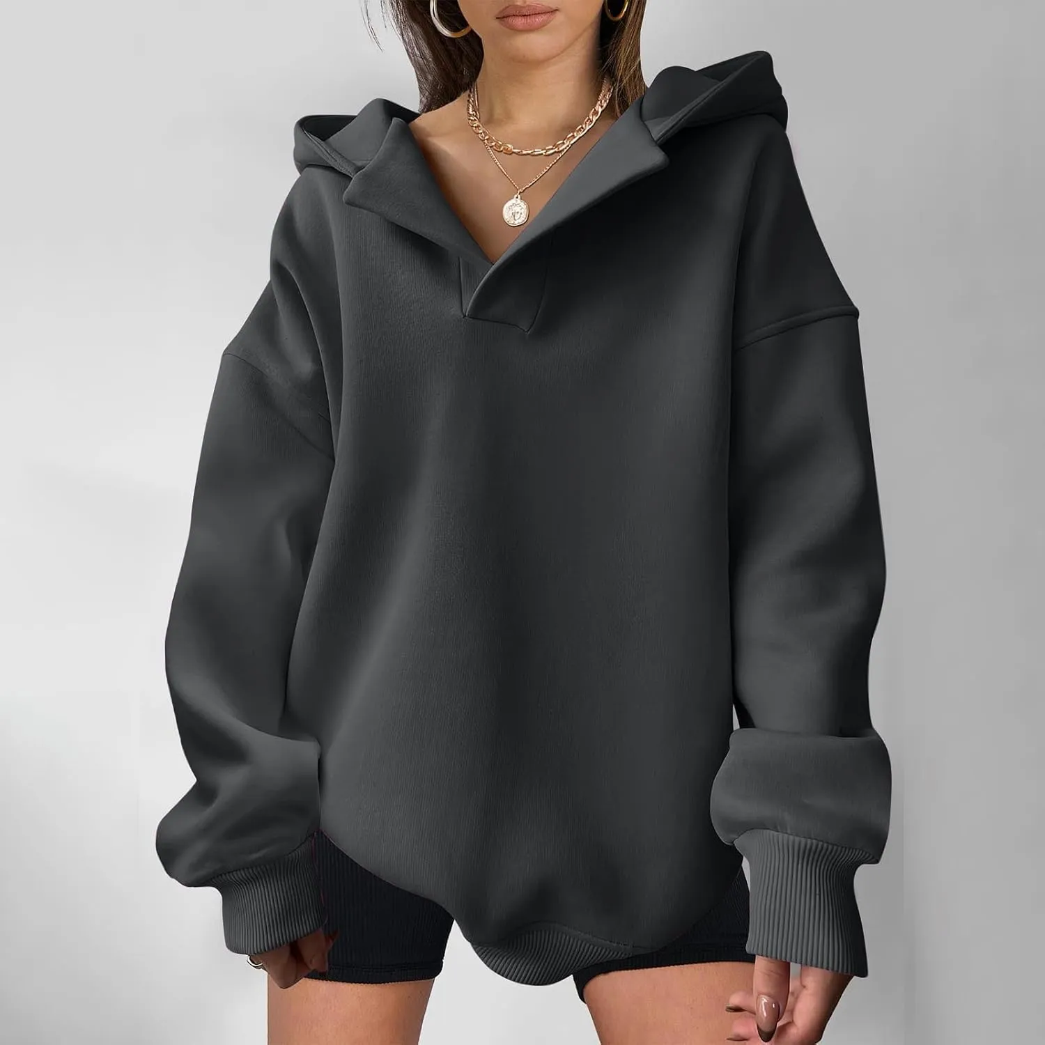 Lastesso Fall Fashion for Women 2024 Trendy Long Sleeve Hoodie Sweatshirt Oversized Comfort Pullover Preppy Clothes