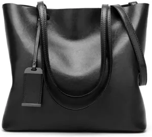 Leather Bucket Bags Simple Double Strap Womens Shoulder Bags For Women Messenger Bags Lady Shopping Tote Bag