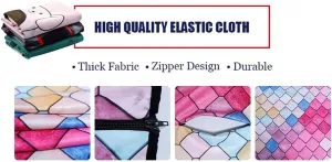 Luggage Cover Colorful Suitcase Cover Elastic Protector Sets For 18-32 Inch Suitcase Travel Accessories (Mermaid, M)