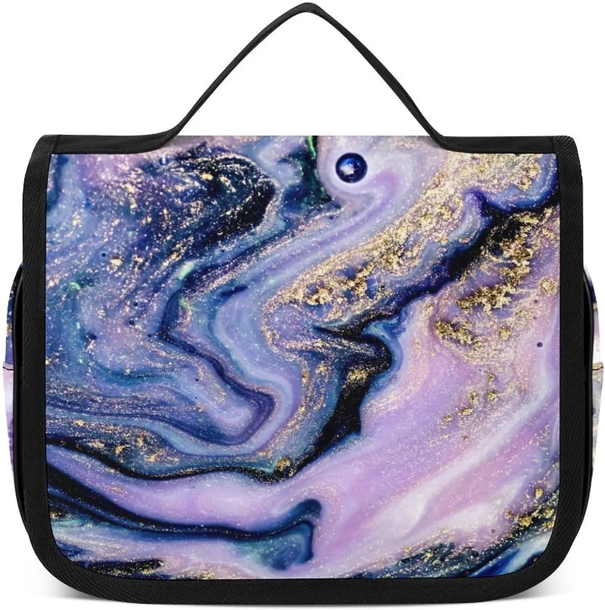 Marble Toiletry Bag for Women Men, Travel Makeup Organizer Bags Hanging Cosmetic Bags for Brushes Toiletries Accessories