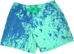 Men's Color Changing Swim Trunks, Temperature Reactive, Quick Dry Boardshorts with Mesh Lining, 5 Inch Inseam