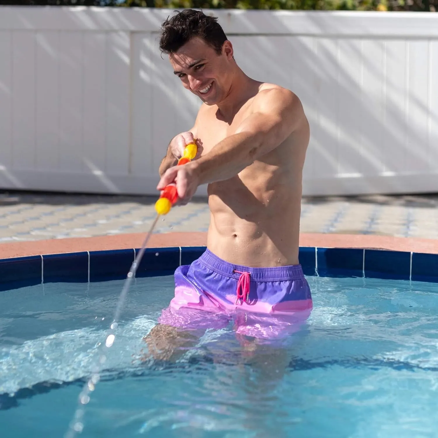 Men's Color Changing Swim Trunks, Temperature Reactive, Quick Dry Boardshorts with Mesh Lining, 5 Inch Inseam