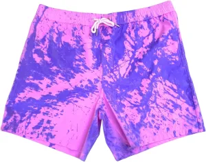 Men's Color Changing Swim Trunks, Temperature Reactive, Quick Dry Boardshorts with Mesh Lining, 5 Inch Inseam
