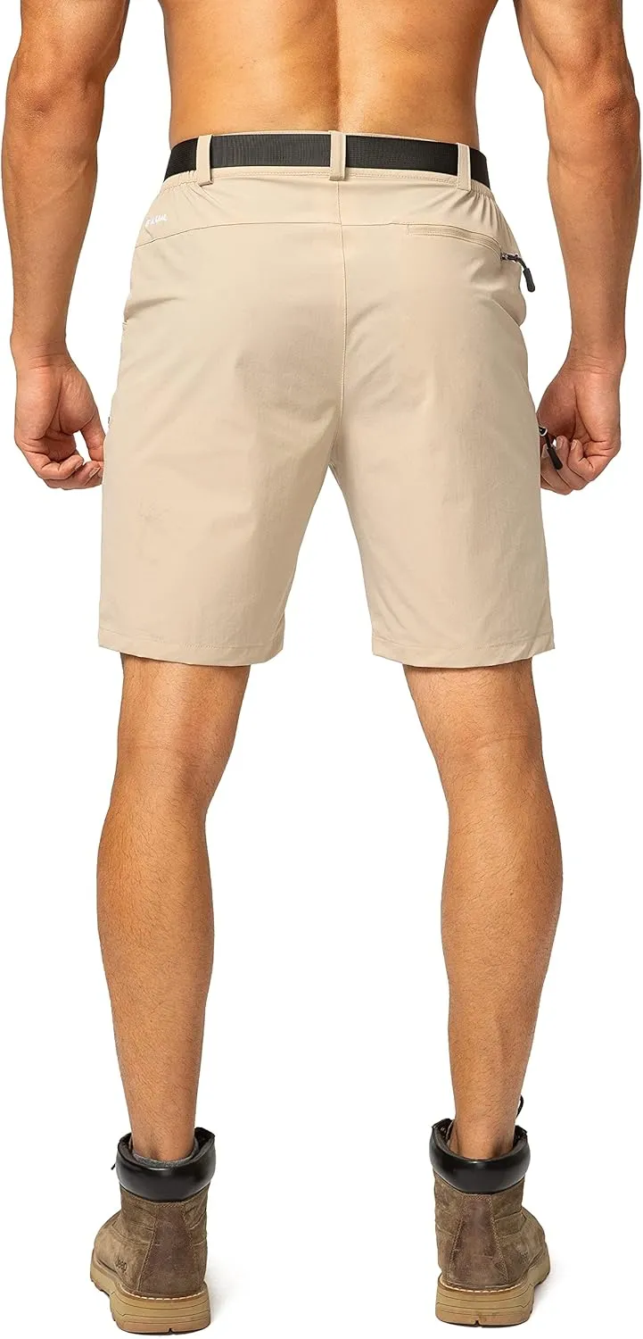 Men's Hiking Cargo Shorts Stretch Quick Dry Outdoor Tactical Shorts for Men with Multi Pocket for Fishing Casual