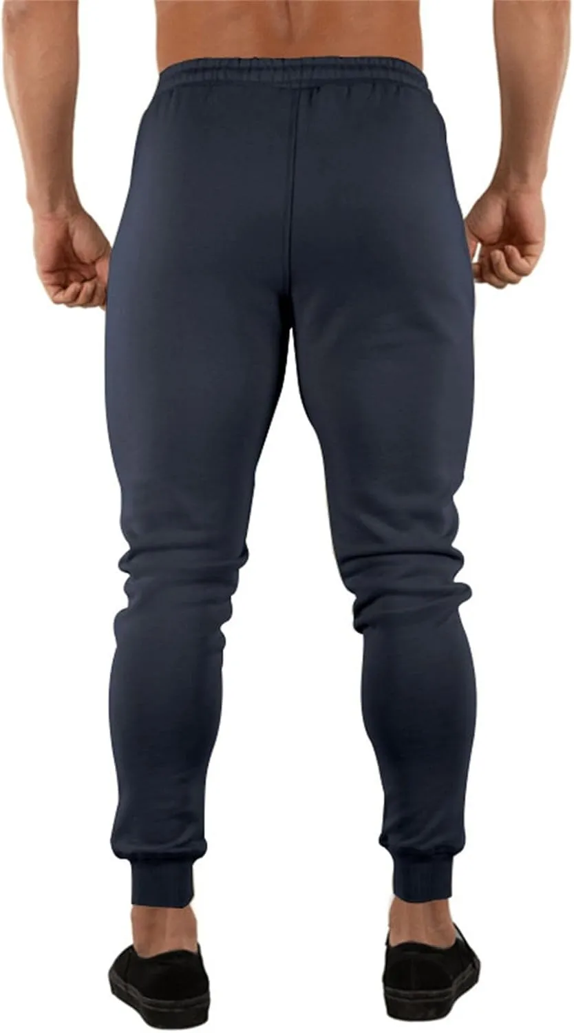 Mens Slim Fit Tapered Track Pants Drawstring Quick Dry Athletic Jogger Sweatpants Outdoor Gym Training Workout Pants