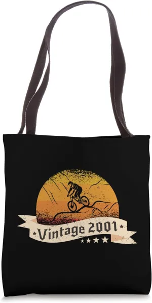 MTB-Bicycles Vintage 2001 Birthday cycling Mountain-Bike Tote Bag