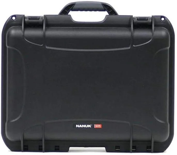 NANUK Large Series 925 Lightweight NK-7 Resin Waterproof Case with Cubed Foam, Black