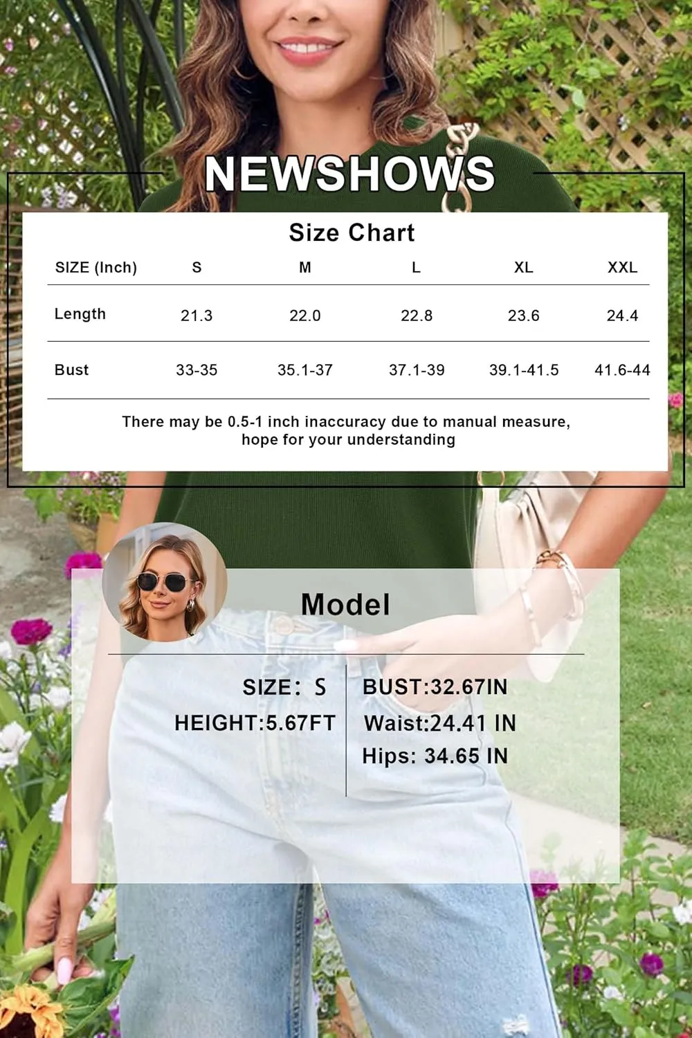 Newshows Womens 2024 Summer Tops Spring Sweater Vest Cap Sleeve Crewneck Business Casual Outfits Knit Dressy Shirts Trendy