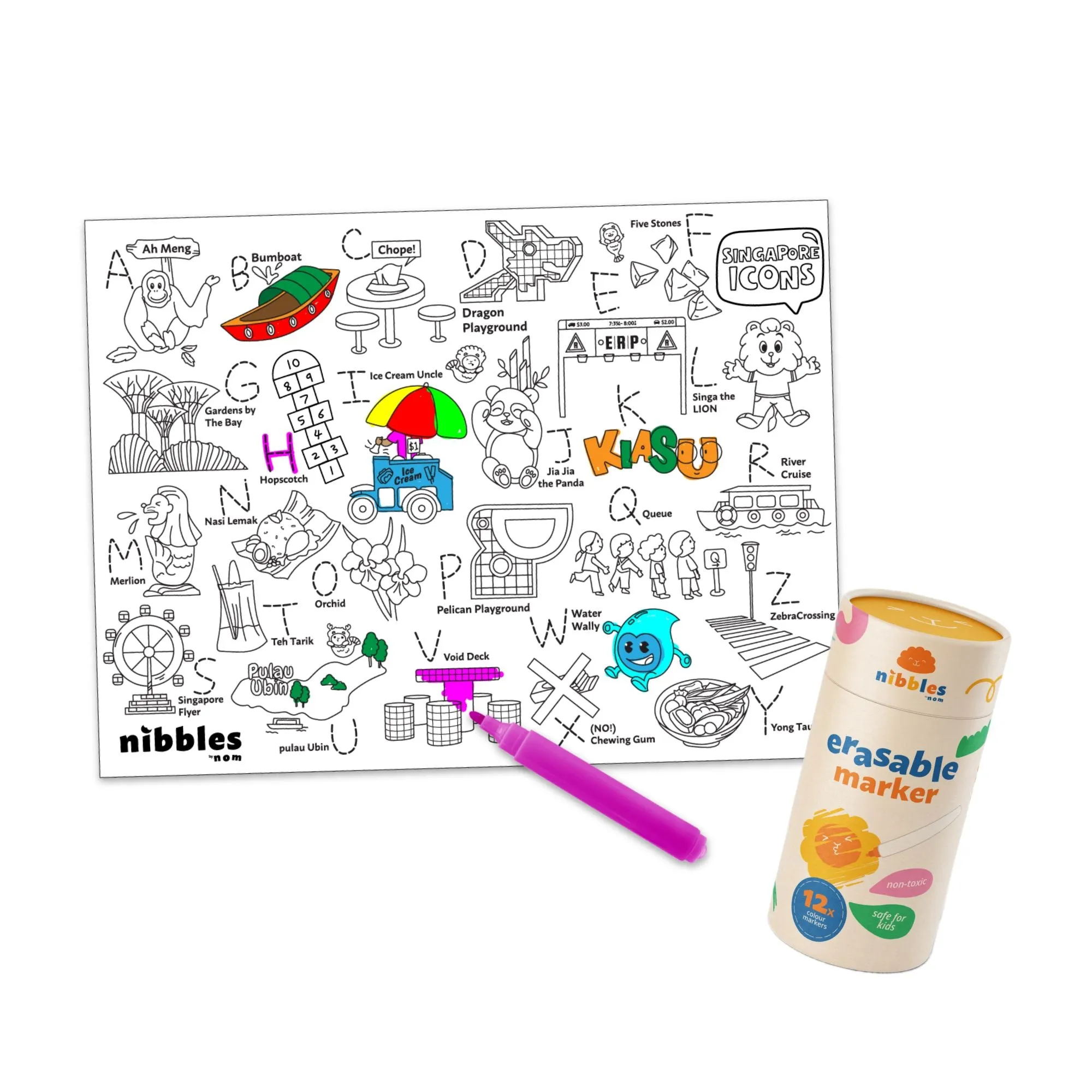 Nibbles by Nom SG Edition Silicone Colouring Mat