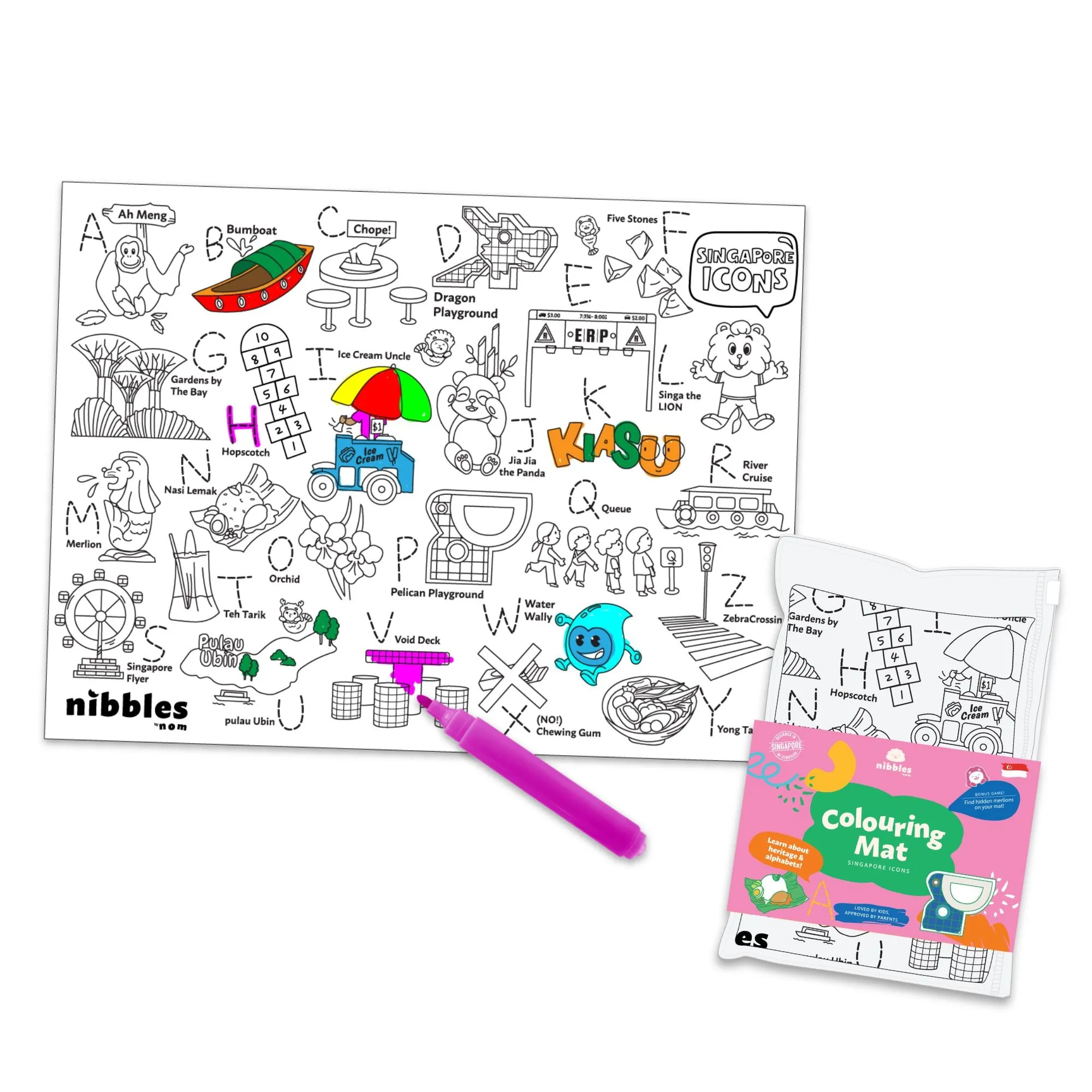 Nibbles by Nom SG Edition Silicone Colouring Mat