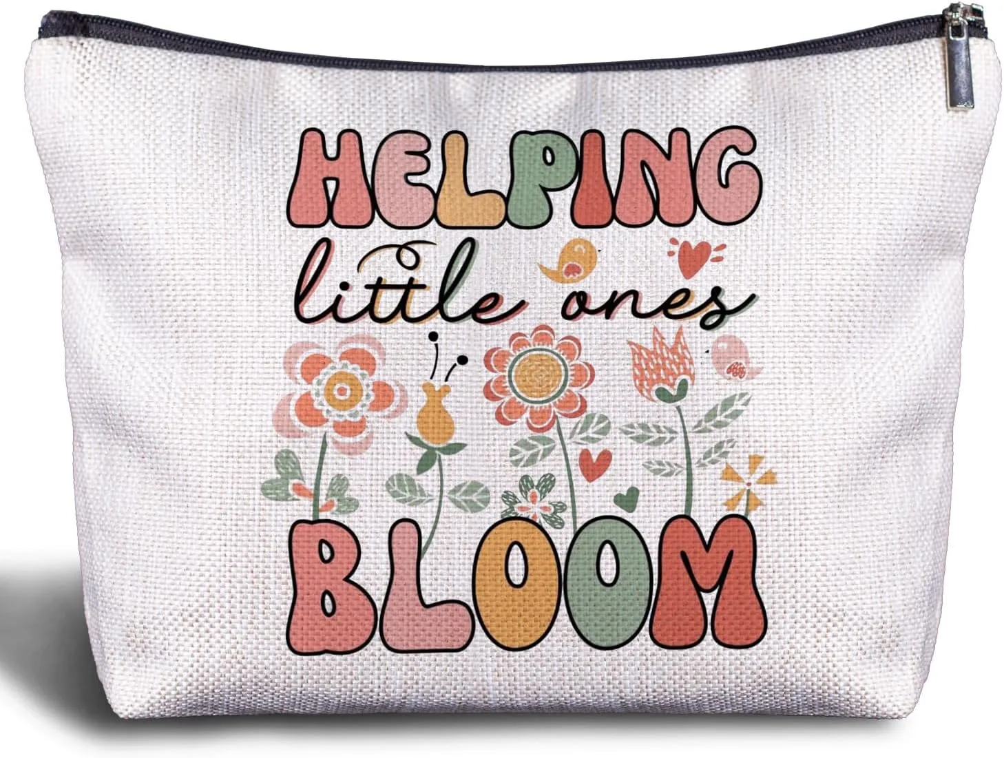NICU Nurse Gifts: Neonatal & Pediatric Nurse Accessories - Makeup Bag for Women, Helping Little Ones Bloom - Toiletry Bag