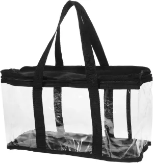 NOLITOY Plastic Pouch Baseball Hat Bag Portable Light Zipper Handbag for Stadium Wedding Events