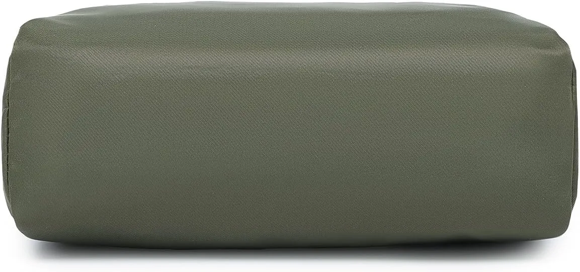Nylon Female cosmetic bags Canvas toiletry bags Wash bags with large capacity Simple design (Nylon/Army Green)