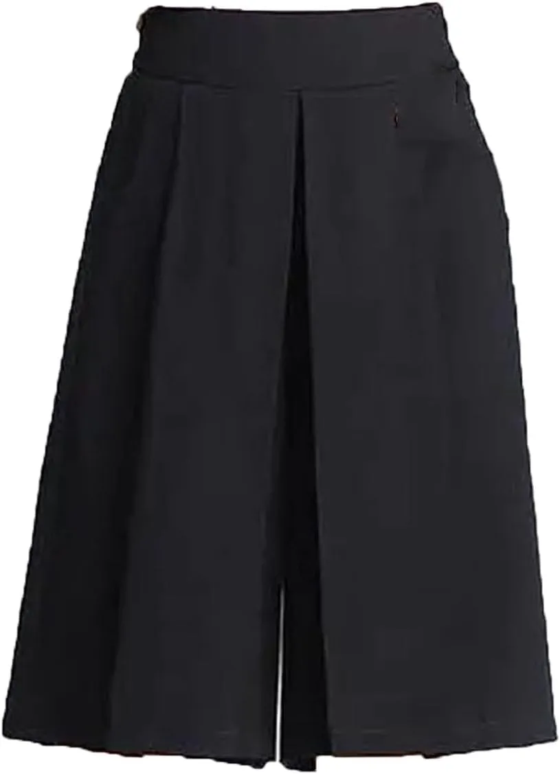 Oversized Chiffon Skirt High Waisted Shorts for Women Woman Black Ladies Womens Shorts Wide Leg Short Pants