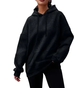 Oversized Hoodies For Women Trendy Long Sleeve Fall Sweatshirt Drawstring Drop Shoulder Tops With Pocket Fashion 2024