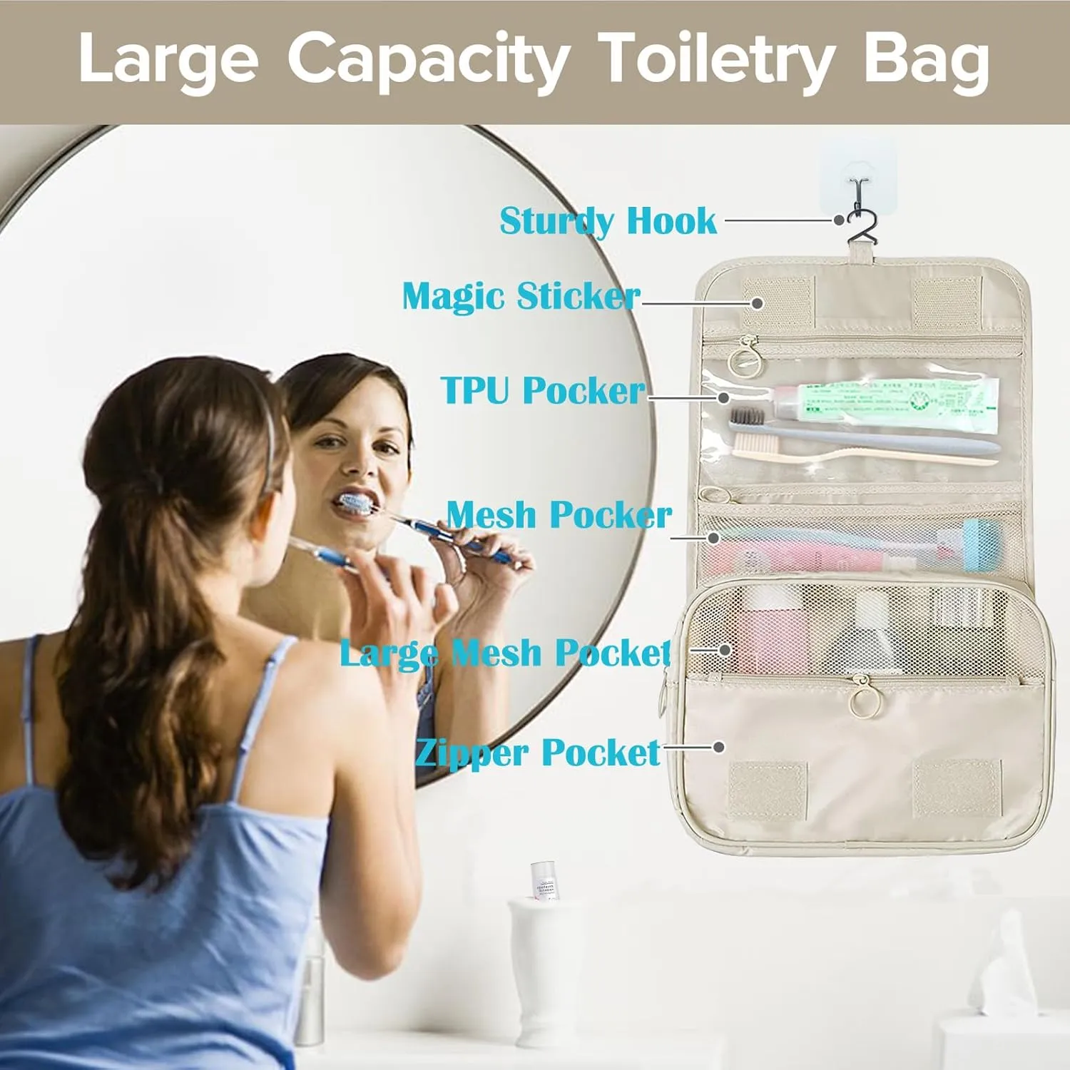 Packing Cubes for Suitcases,Luggage Organizer Bags for Travel Accessories,Travel Cubes for Carry on Suitcases (Beige)