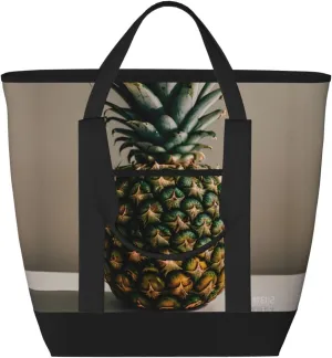 pineapple Painting Women's tote bags and reusable women's beach bags are suitable for travel insulation and cooling bags.