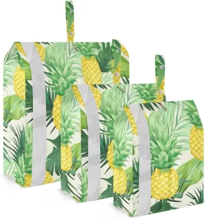 Pineapples Palm Leaves Packing Cubes for Travel 3 Set Travel Bags Organizer Suitcase Organizer for Travel Accessories