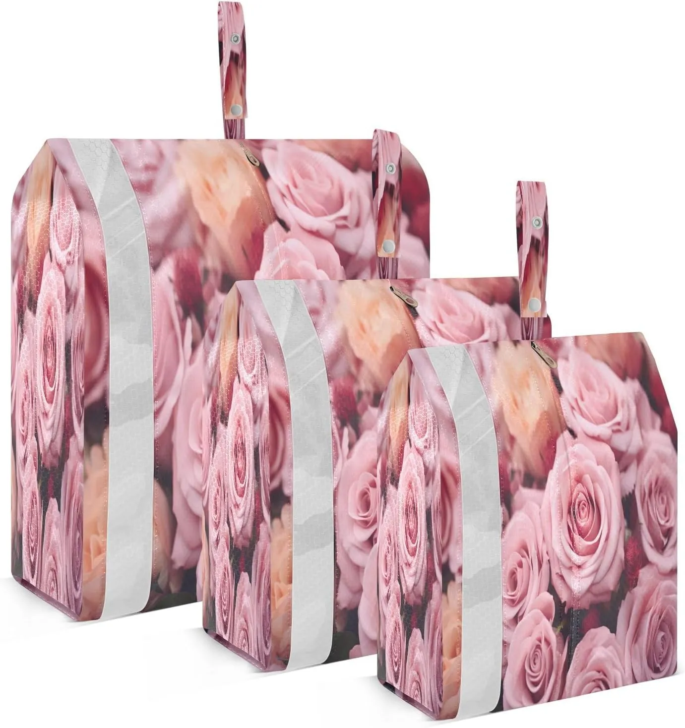 Pink Rose Compression Packing Cubes for Travel Packing Organizers Large Luggage Organizers Bags for Women Travel Accessories