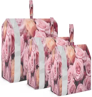 Pink Rose Compression Packing Cubes for Travel Packing Organizers Large Luggage Organizers Bags for Women Travel Accessories