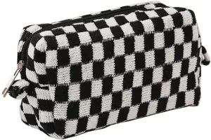 Plaid Makeup Bag Cosmetic Pouch Large Capacity Pencil Case Storage Bag Travel Toiletry Bag Organizer Accessories Pouch