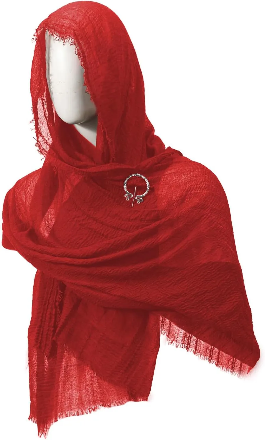 Post Apocalyptic Hooded Shawl Scarf Medieval Renaissance Cowl Cloak Cape Viking Wizard Costume Accessories for Men Women
