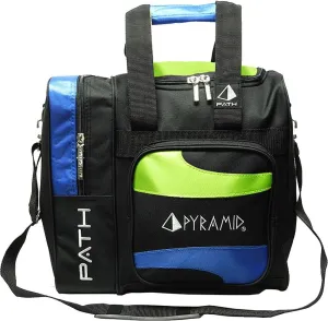 Pyramid Path Deluxe Single Tote Bowling Bag with Large Separate Compartment for Bowling Shoes (Up To US Mens Size 15) or Accessories - Holds One Bowling Ball