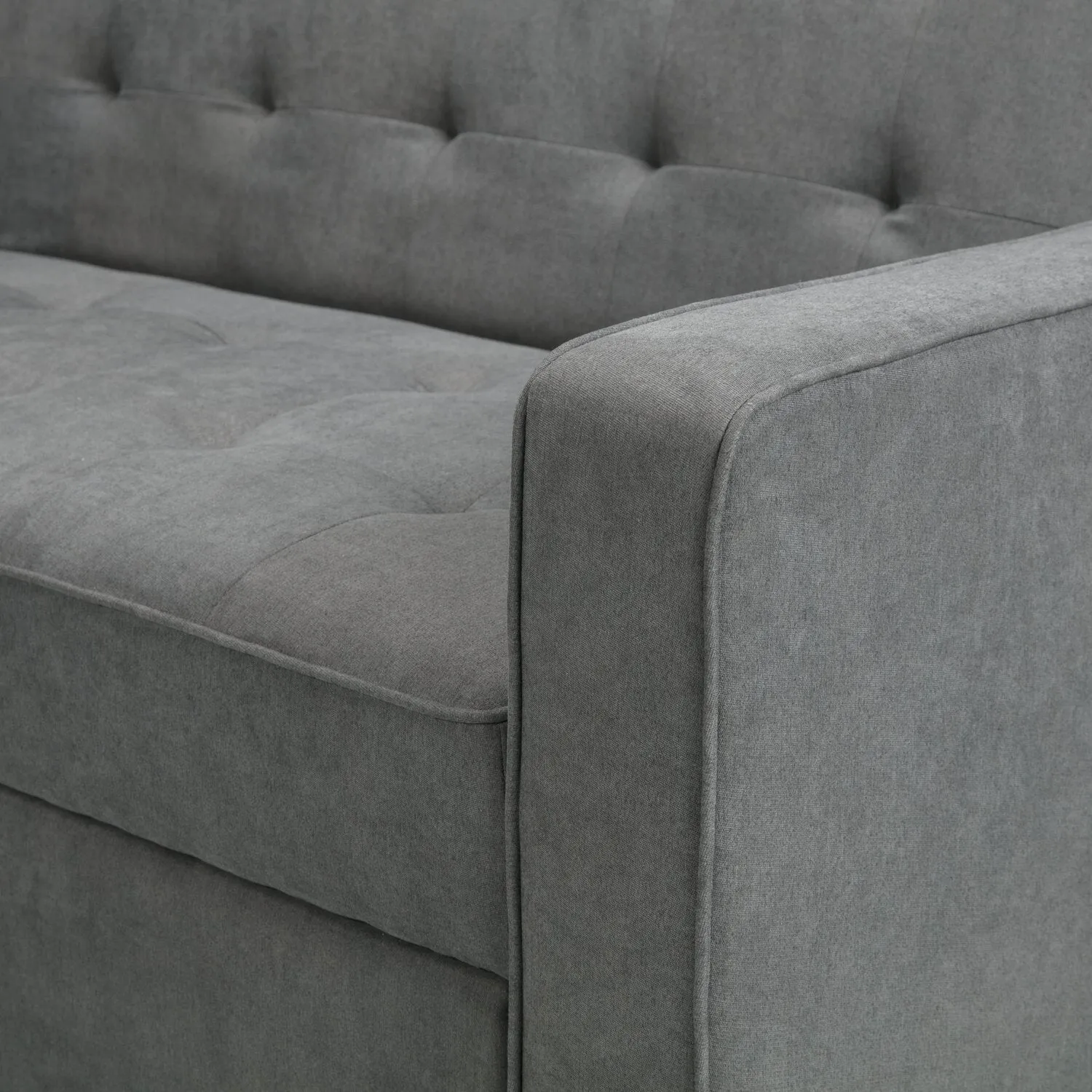 Reilly Velvet Futon - Grey