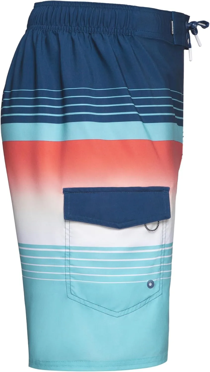 Rokka&Rolla Men's Swim Trunks 9" Quick Dry Stretch Board Shorts Beach Swimwear