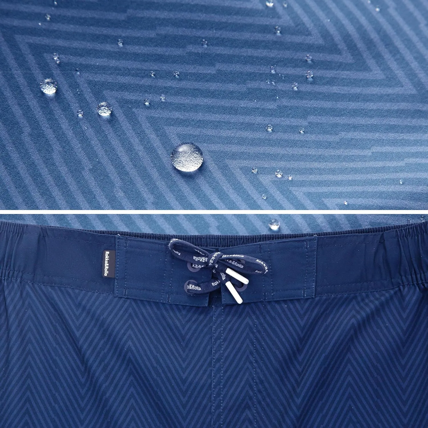 Rokka&Rolla Men's Swim Trunks 9" Quick Dry Stretch Board Shorts Beach Swimwear