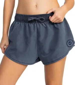 Roxy Women's Beach Casual Loose Fitted, Elastic Waist Drawcord Swim Shorts, Quick-Dry