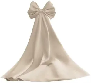 RunaCelle Removable Satin Big Bow Sleeves Satin Cloak for Wedding Dress Bridal Accessories Long Detachable Sleeves Train